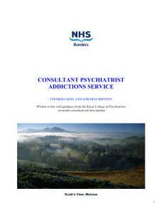 consultant psychiatrist addictions service