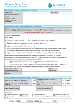 Confined space dissertation