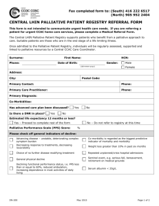 central lhin palliative patient registry referral form