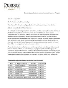 Absence letter for Men`s Basketball, Fall 2013