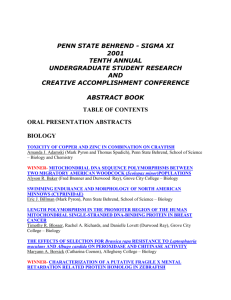 abstract book - Penn State Behrend