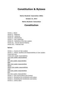 Constitution & Bylaws - Student Life