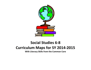 Curriculum Map for SY 2014-2015 - Massachusetts Department of