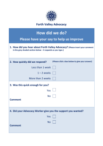 FVA client evaluation - Forth Valley Advocacy