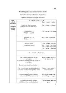 Describing one`s appearance and character