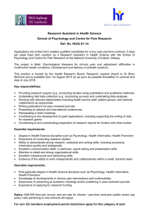 NUIG 61-14 Research Assistant in Health Science part