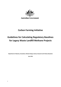 Guidelines for Calculating Regulatory Baselines for Legacy Waste