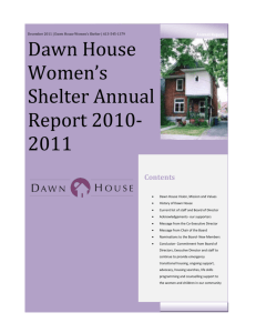 AGM Report - Dawn House Women`s Shelter