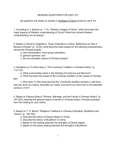 READING QUESTIONS FOR EAST 331 (all questions are based on