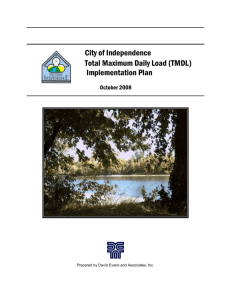 Independence TMDL Implementation Plan