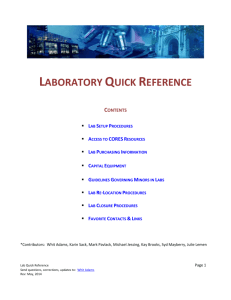 Lab Quick Reference - Vanderbilt University Medical Center