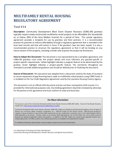 Regulatory Agreement