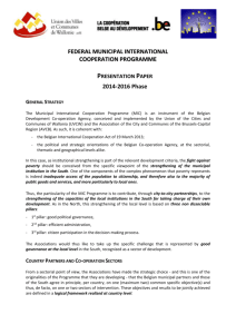 Municipal International Cooperation Programme
