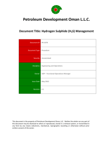 PR-1078 - Hydrogen Sulphide Management Procedure