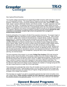 Upward Bound Application Cover Letter