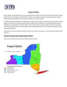 Project TEACH - New York State Academy of Family Physicians