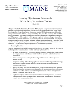 Learning Objectives and Outcomes for PRT (March2013)