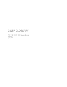 CISSP Glossary - Open Security Training