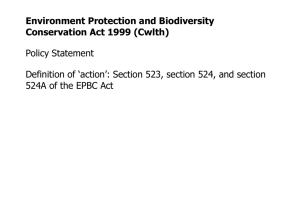 Definition of *action - Department of the Environment