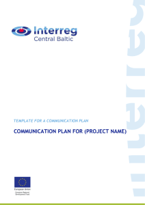 template for a communication plan