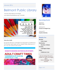 January 2016 - Belmont Public Library