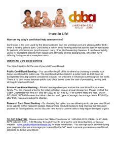 CBBA - Cord Blood Bank of Arkansas