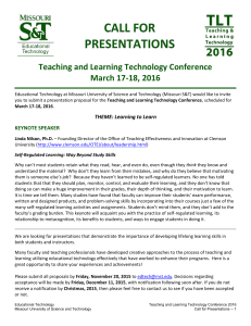 Call for Presentations - Missouri S&T Teaching and Learning