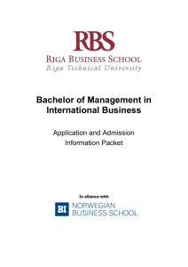 Bachelor of Management in International Business