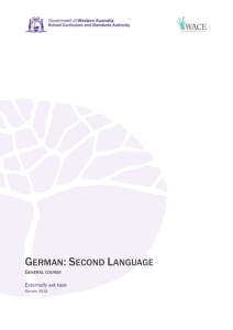 German: Second Language - WACE 2015 2016