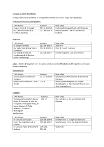 Recent changes to parish boundaries