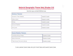 National Geographic Theme Sets