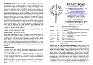 Franciscan Newsletter: Christ the King