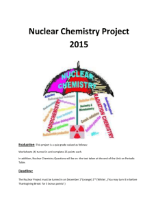 Nuclear Chemistry Project (deadline Dec1/2) (before