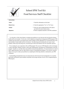 Food Services Staff Checklist