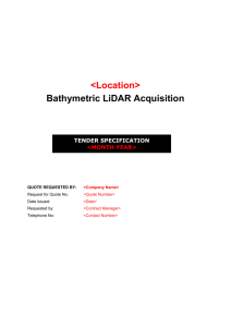 Bathymetric LiDAR Acquisition Specifications