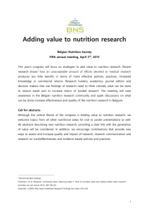 Adding value to nutrition research