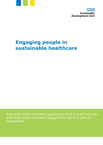 Engaging people in sustainable healthcare