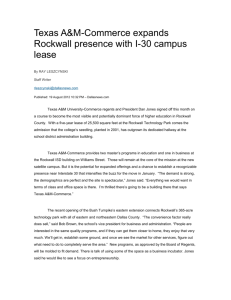 Texas A&M-Commerce expands Rockwall presence with I