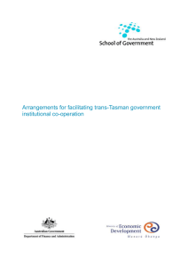 Arrangements for facilitating trans-Tasman government institutional