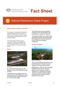 Spain - National Radioactive Waste Management Facility
