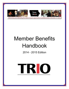 A concise Iowa TRIO Member Benefits Handbook can be
