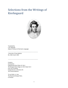 Selections from the Writings of Kierkegaard