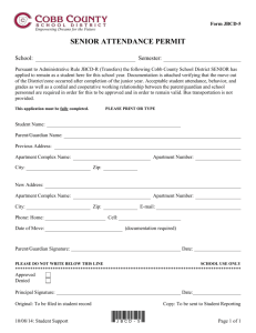 JBCD-5: Senior Attendance Permit
