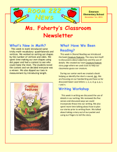 Classroom Newsletter - Emerson Elementary School