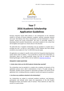 KAS Yr 7 Academic Scholarship Document 2016