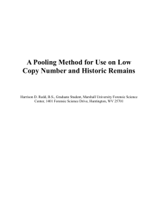 A Pooling Method for Use on Low Copy Number and Historic Remains