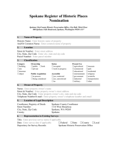 Spokane Register Nomination Form