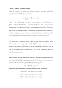 Text S2 - Liability Threshold Models Using the notation from Zaitlen