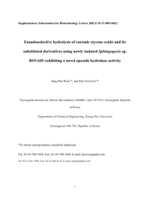 Enantioselective hydrolysis of racemic styrene oxide and its