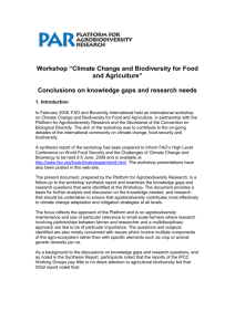 Workshop: Climate change and agrobiodiversity